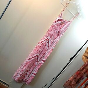 Gianni Bini Red and White Patterned Dress